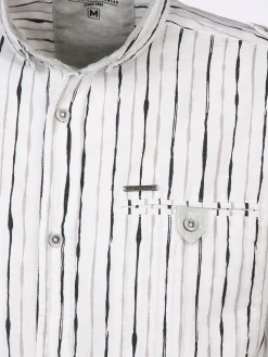 Herren Freizeithemd mit Stehkragen