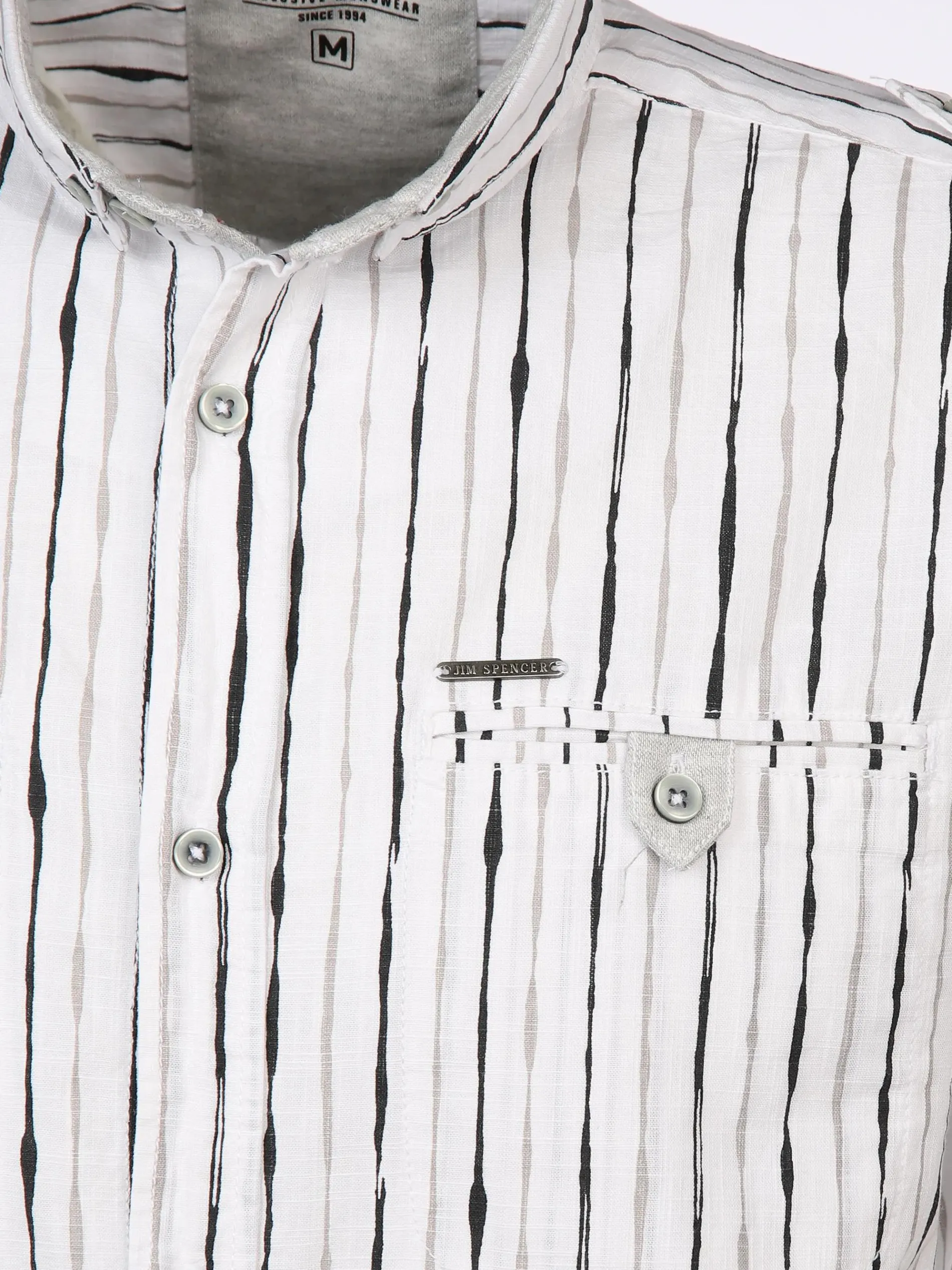 Herren Freizeithemd mit Stehkragen