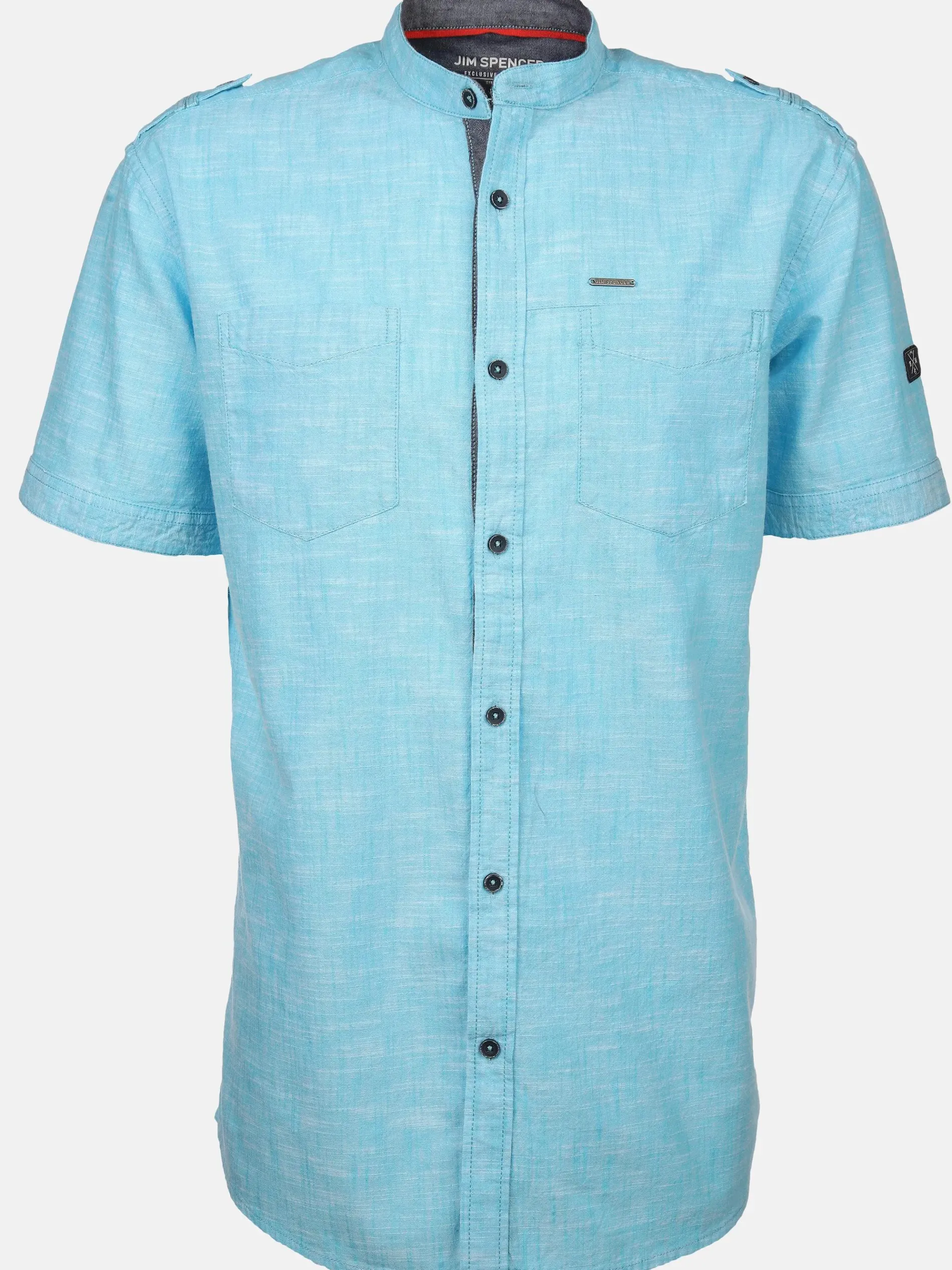 Herren Freizeithemd mit Stehkragen