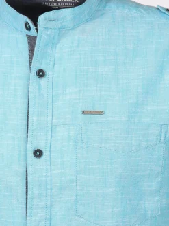 Herren Freizeithemd mit Stehkragen