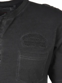 Herren Henley Shirt im Used Look