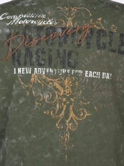 Herren Henley Shirt mit Print