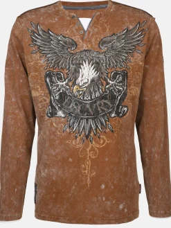 Herren Henley Shirt mit Print