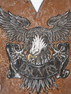 Herren Henley Shirt mit Print