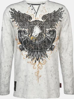 Herren Henley Shirt mit Print