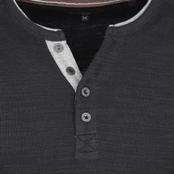 Herren Henley Strickshirt