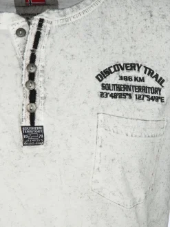 Herren Henleyshirt im Used Look