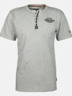 Herren Henleyshirt im Used Look