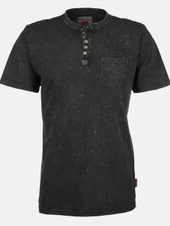 Herren Henleyshirt im Used Look