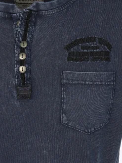 Herren Henleyshirt im Used Look