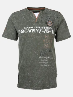 Herren Henleyshirt in Used 2in1 Optik