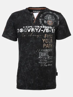 Herren Henleyshirt in Used 2in1 Optik