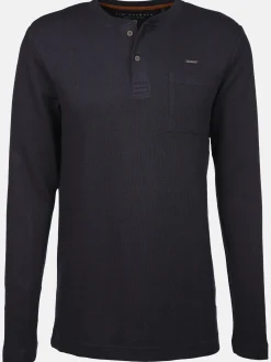 Herren Henleyshirt in Waffeloptik