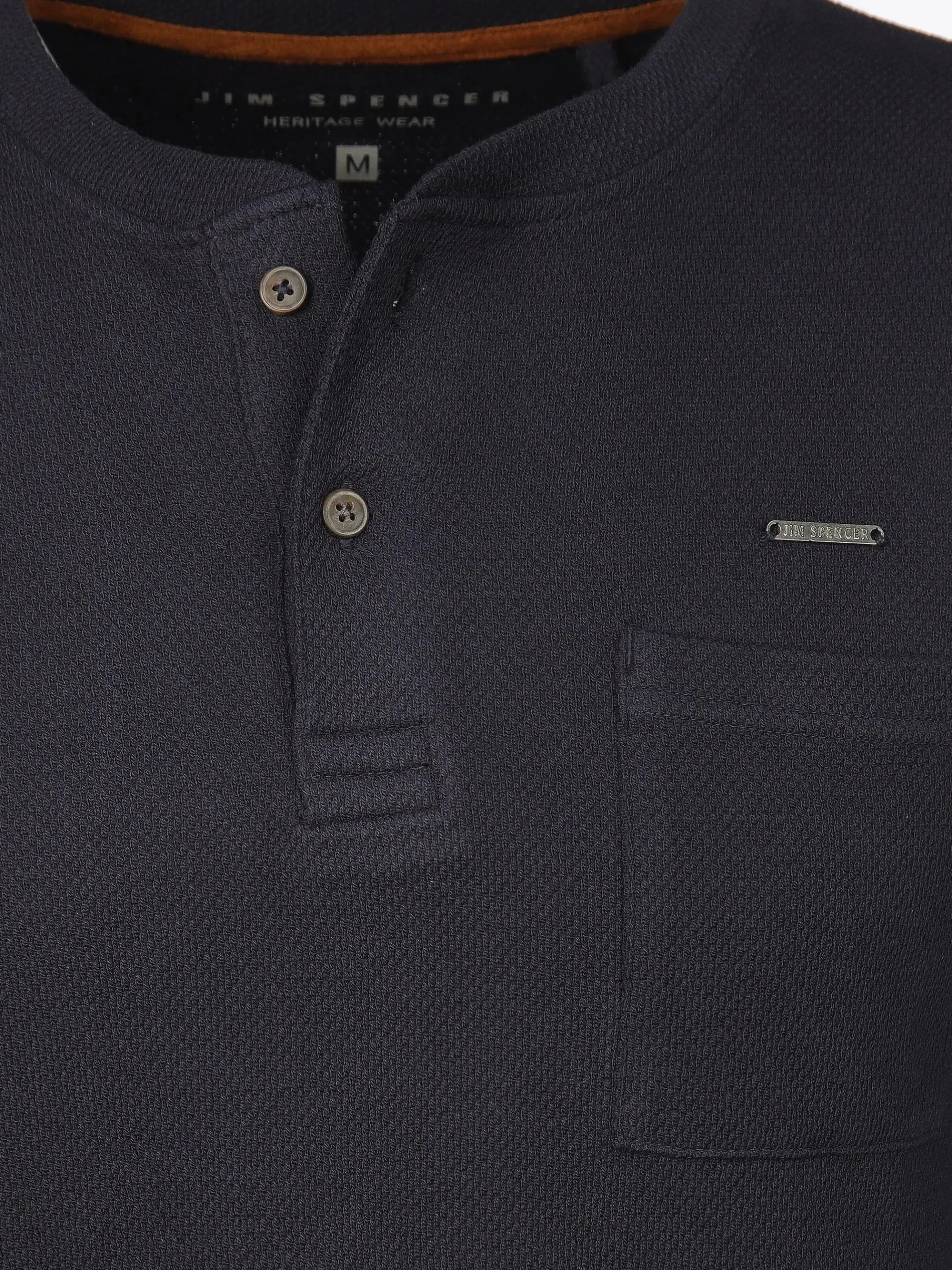 Herren Henleyshirt in Waffeloptik