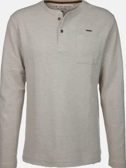 Herren Henleyshirt in Waffeloptik