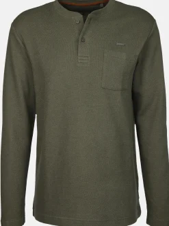 Herren Henleyshirt in Waffeloptik