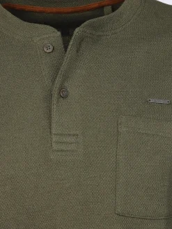 Herren Henleyshirt in Waffeloptik