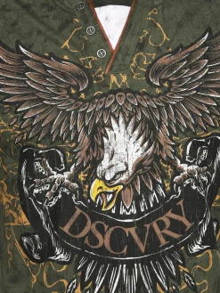 Herren Henleyshirt mit auffälligem Frontprint