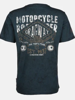 Herren Henleyshirt mit auffälligem Frontprint