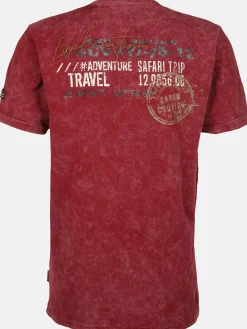 Herren Henleyshirt mit Front-und Backprint