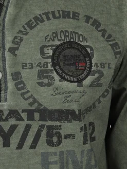 Herren Henleyshirt mit langem Arm