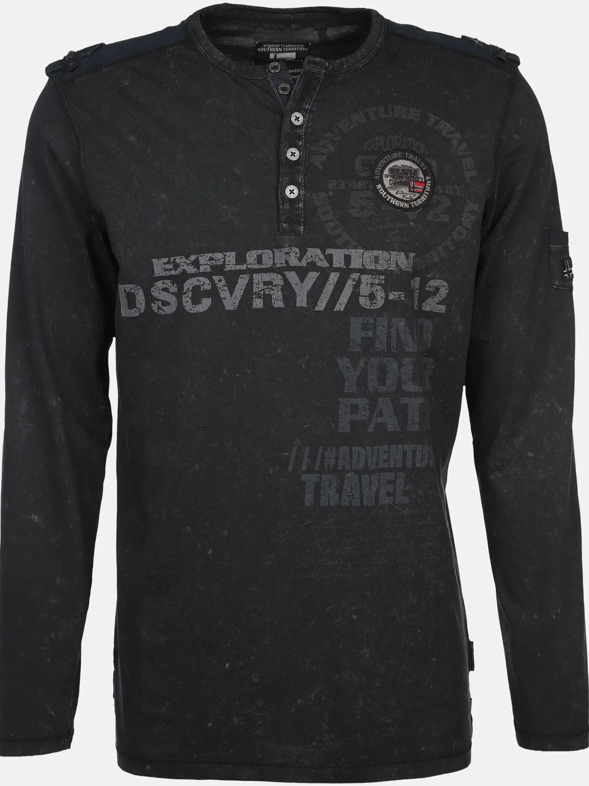 Herren Henleyshirt mit langem Arm