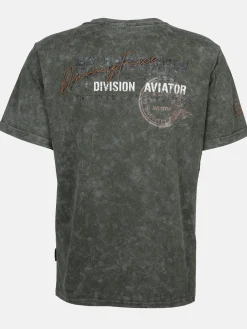 Herren Henleyshirt mit Print