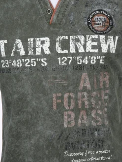 Herren Henleyshirt mit Print