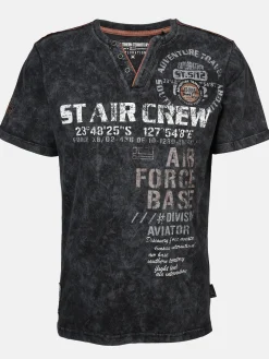 Herren Henleyshirt mit Print