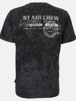 Herren Henleyshirt mit Print