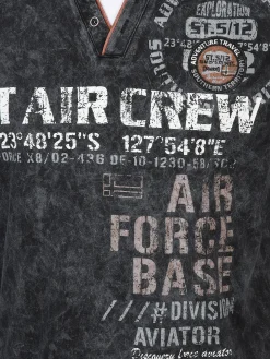 Herren Henleyshirt mit Print