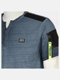 Herren Henleyshirt mit Struktur