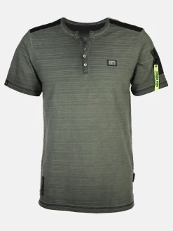 Herren Henleyshirt mit Struktur