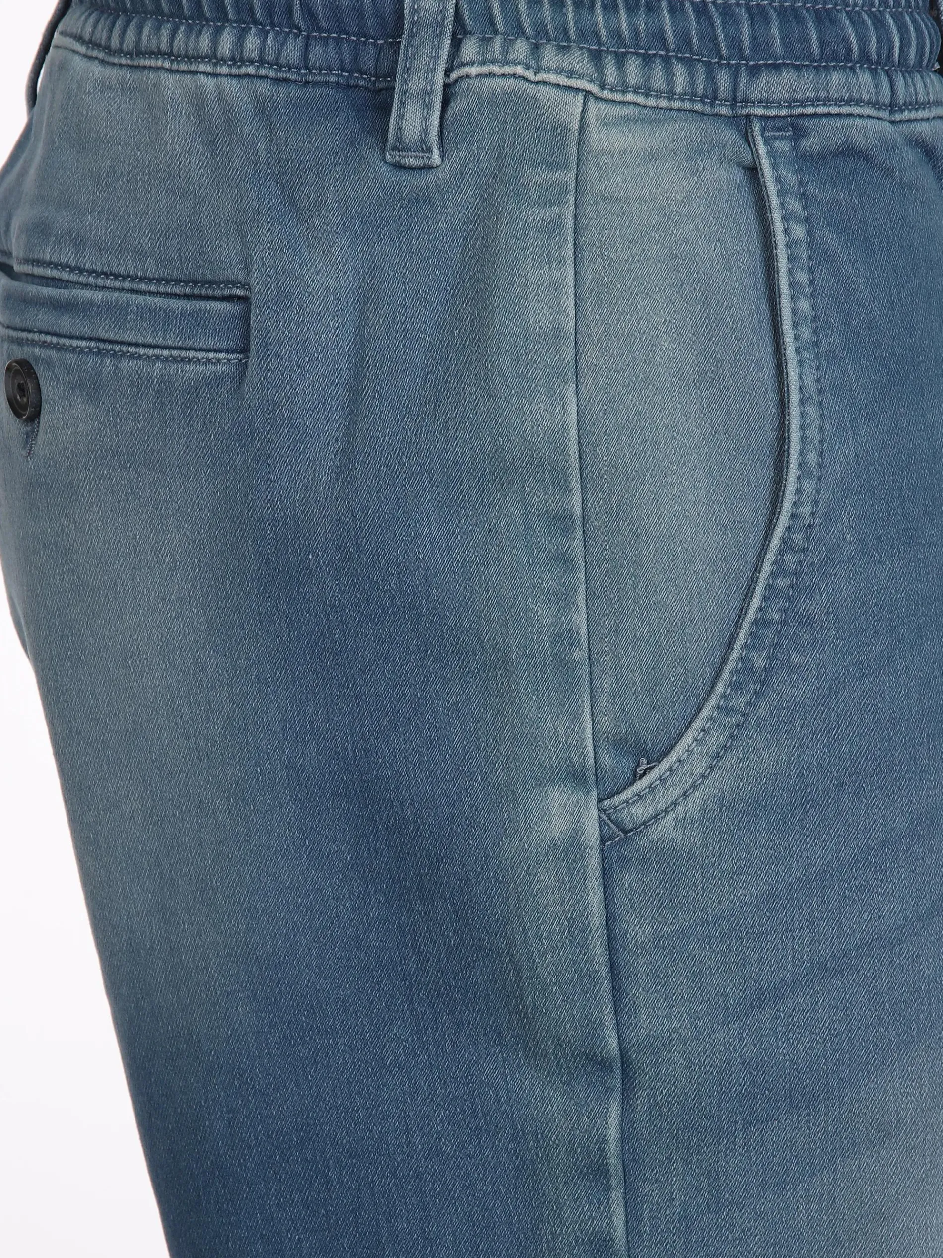 Herren Jeansshorts mit elastischem Bund