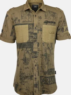 Herren Jerseyhemd mit Alloverprint
