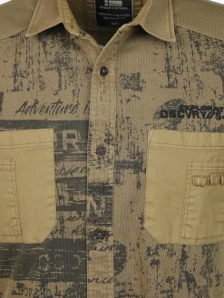 Herren Jerseyhemd mit Alloverprint