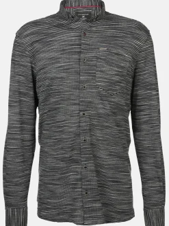 Herren Jerseyhemd mit kleinem Flachkragen