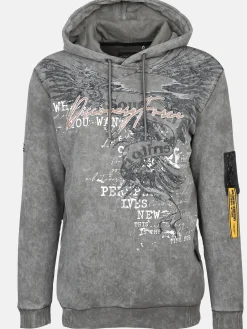Herren Kapuzensweatshirt mit Print und Schrift