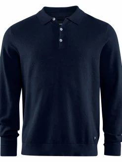 Herren langarm Poloshirt