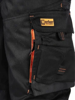 Herren Latz-Arbeitshose mit Neondetails