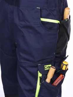 Herren Latz-Arbeitshose mit Neondetails