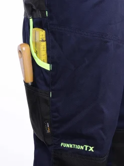 Herren Latz-Arbeitshose mit Neondetails