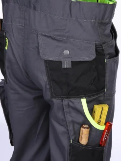 Herren Latz-Arbeitshose mit Neondetails