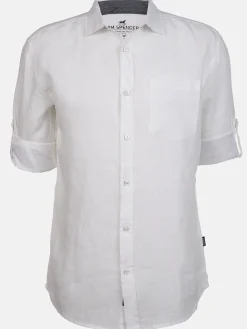 Herren Leinenhemd mit krempelbarem Ärmel