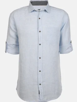 Herren Leinenhemd mit krempelbarem Ärmel