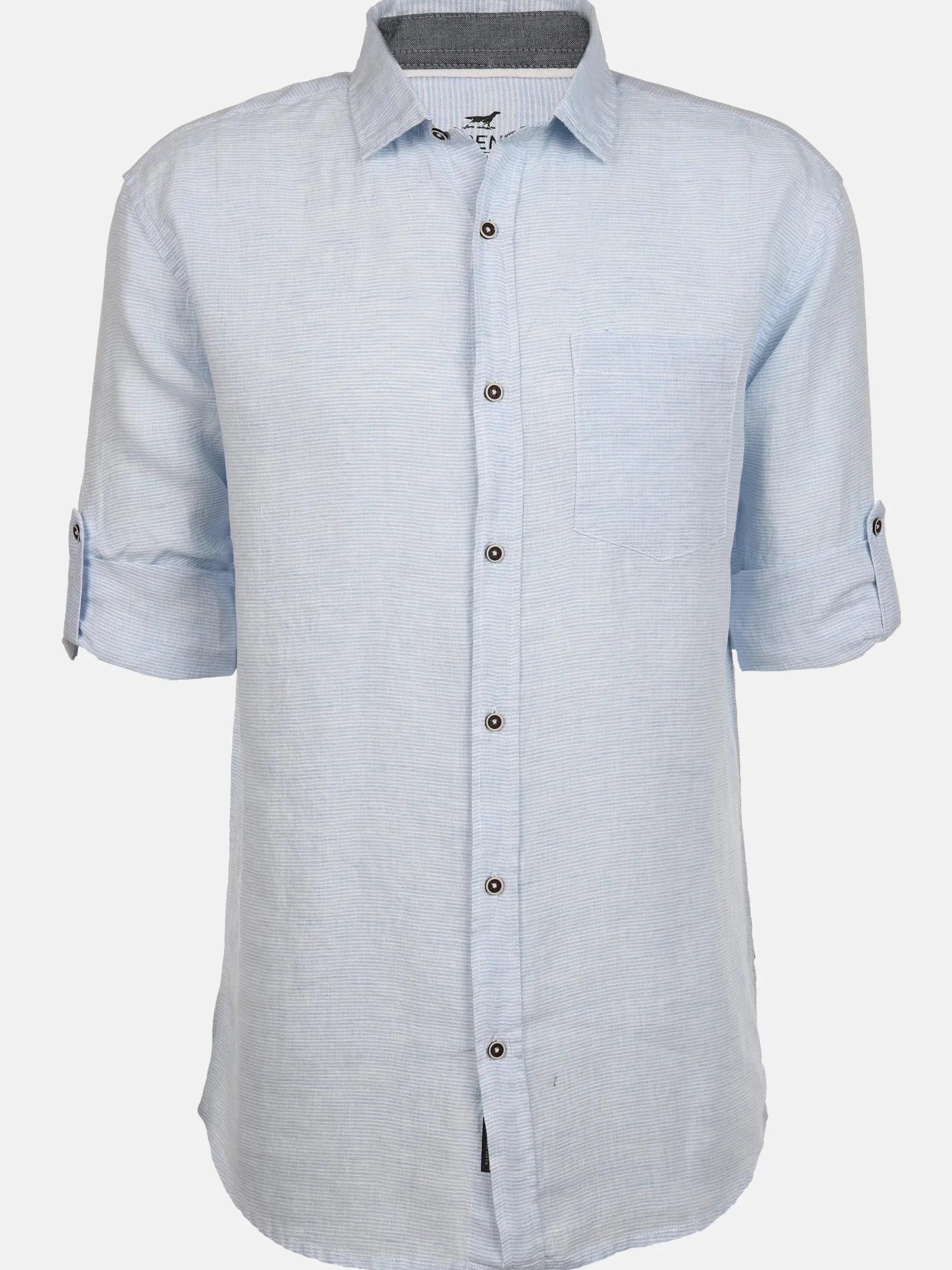 Herren Leinenhemd mit krempelbarem Ärmel