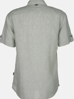 Herren Leinenhemd mit Brusttasche