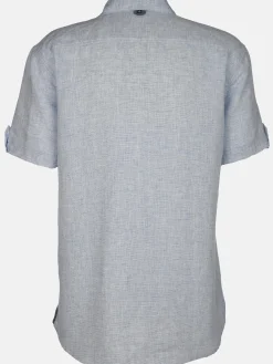Herren Leinenhemd mit Brusttasche
