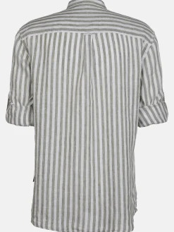 Herren Leinenhemd mit kleinem Stehkragen