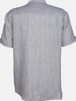 Herren Leinenhemd mit Stehkragen